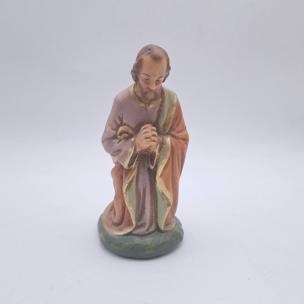 Vintage Plaster Nativity Figure Saint Joseph